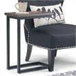 Home Square 2-Piece Contemporary End Table Set in Walnut and Black