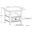 Home Square 2-Piece Wood 20