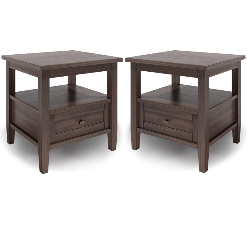 Home Square 2-Piece Wood 20