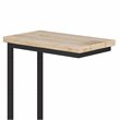 Home Square 2-Piece C-Shaped End Table Set in Distressed White Wash