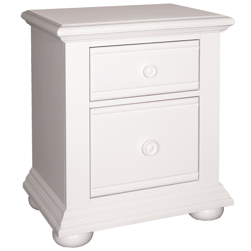 Home Square 2-Piece Set with Queen Panel Bed and 2-Drawer Night Stand