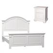 Home Square 2-Piece Set with Queen Panel Bed and 2-Drawer Night Stand