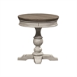 Home Square 2-Piece Furniture Heartland Round Pedestal Chair Side Table Set