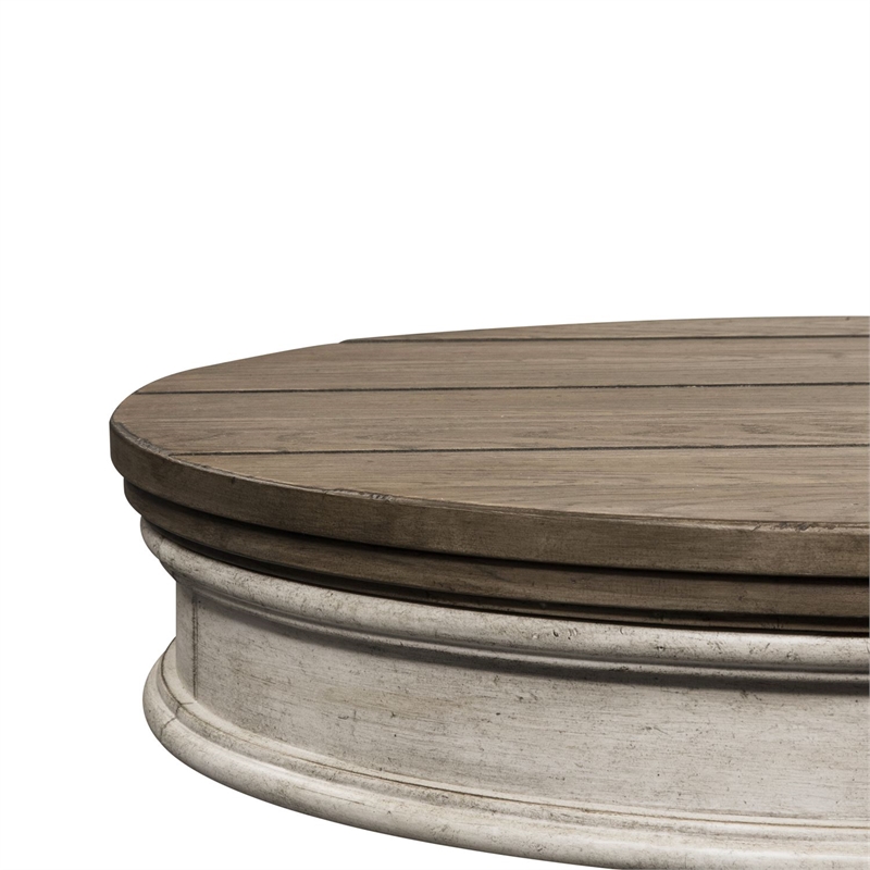 Home Square 2-Piece Furniture Heartland Round Pedestal Chair Side Table Set