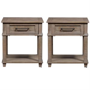 Home Square 2-Piece Furniture Parkland Falls Rectangular End Table Set
