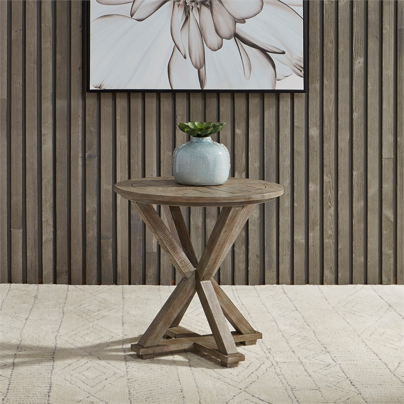 Home Square 2-Piece Furniture Parkland Falls Round End Table Set