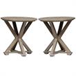 Home Square 2-Piece Furniture Parkland Falls Round End Table Set