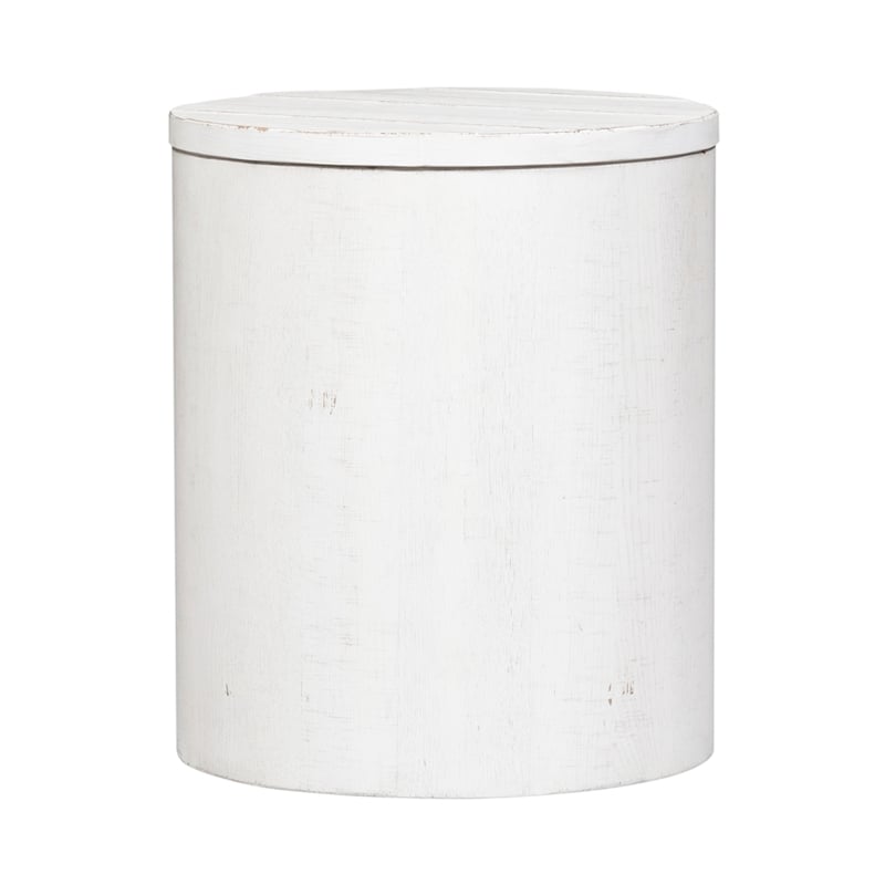 Home Square 2-Piece Furniture Modern Farmhouse Drum End Table Set