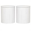 Home Square 2-Piece Furniture Modern Farmhouse Drum End Table Set