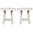 Home Square 2-Piece Furniture Modern Farmhouse Splay Leg Round End Table Set