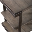 Home Square 2-Piece Furniture Modern View Tiered End Table Set in Oak