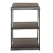 Home Square 2-Piece Furniture Modern View Tiered End Table Set in Oak