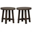 Home Square 2-Piece Furniture Modern Splay Leg Round End Table Set