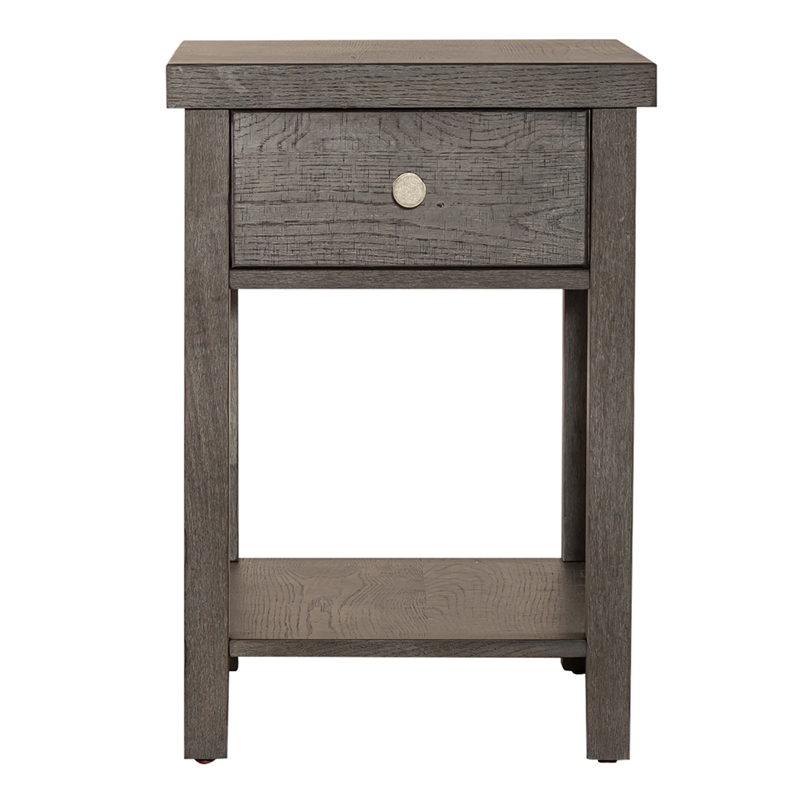 Home Square 2-Piece Furniture Modern Drawer Chair Side Table Set