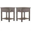 Home Square 2-Piece Furniture Modern Drawer Chair Side Table Set