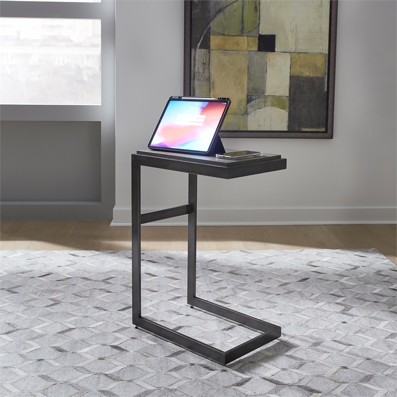 Home Square 2-Piece Furniture Modern View Laptop Table Set in Brown