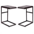 Home Square 2-Piece Furniture Modern View Laptop Table Set in Brown