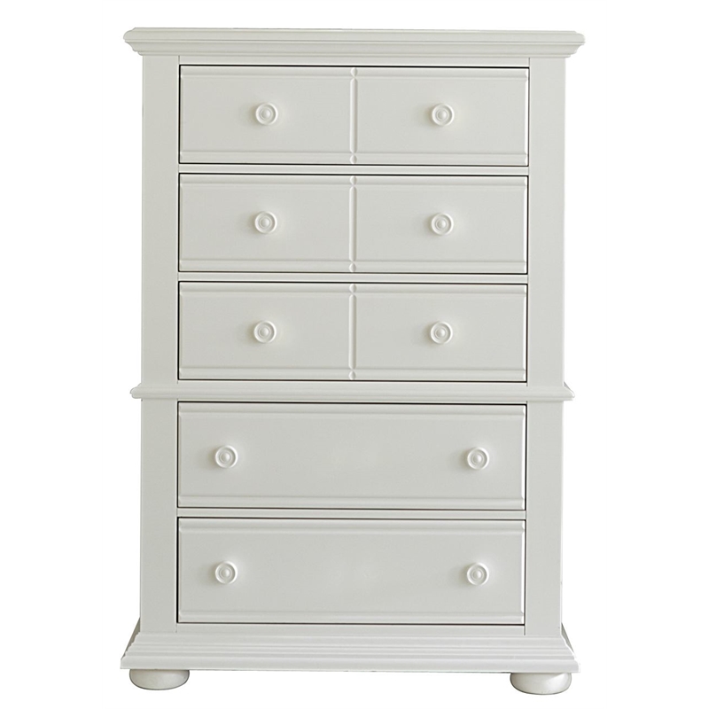 Home Square 2-Piece Set with Summer House Queen Panel Bed & 5-Drawer Chest