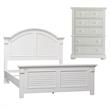 Home Square 2-Piece Set with Summer House Queen Panel Bed & 5-Drawer Chest