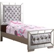 Home Square 2-Piece Set with Twin Panel Bed and 2-Drawer Nightstand