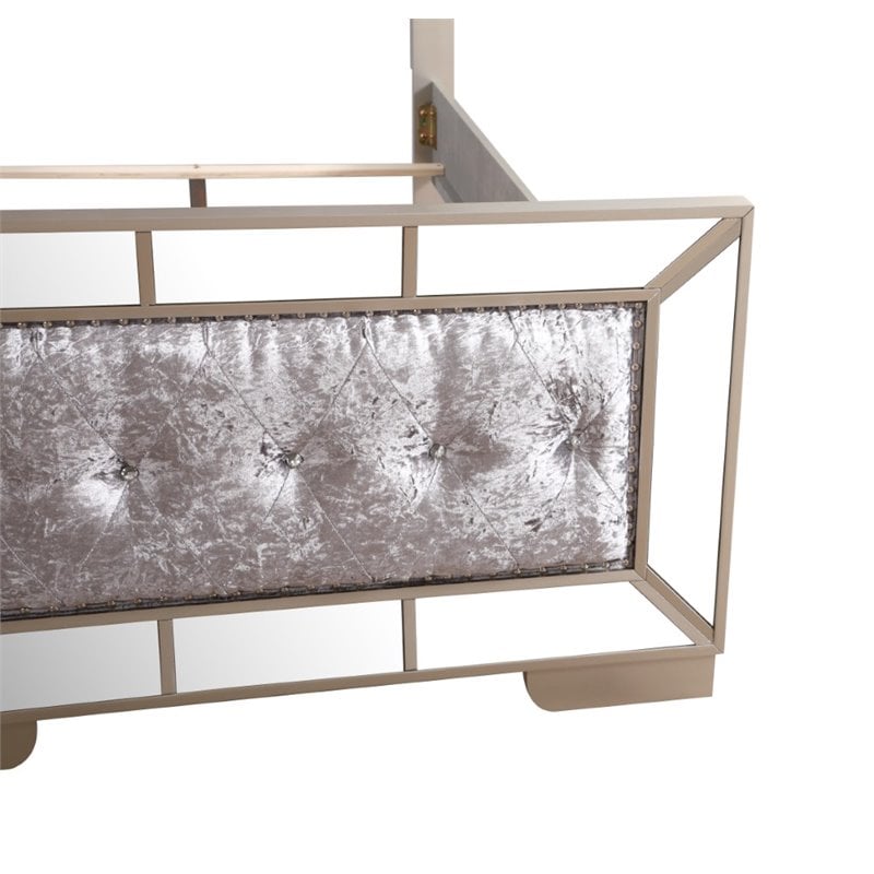 Home Square 2-Piece Set with Twin Panel Bed and 2-Drawer Nightstand
