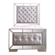 Home Square 2-Piece Set with Twin Panel Bed and 2-Drawer Nightstand