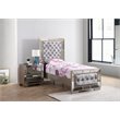 Home Square 2-Piece Set with Twin Panel Bed and 2-Drawer Nightstand