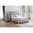 Home Square 2-Piece Set with Queen Panel Bed & 2-Drawer Nightstand in Champagne