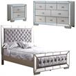 Home Square 3-Piece Set with Queen Panel Bed 8-Drawer Dresser & Nightstand