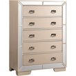 Home Square 2-Piece Set with 5-Drawer Chest & 2-Drawer Nightstand in Pearl