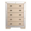 Home Square 2-Piece Set with 5-Drawer Chest & 2-Drawer Nightstand in Pearl