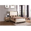 Home Square 2-Piece Set with Full Panel Bed and 5-Drawer Chest in Pearl