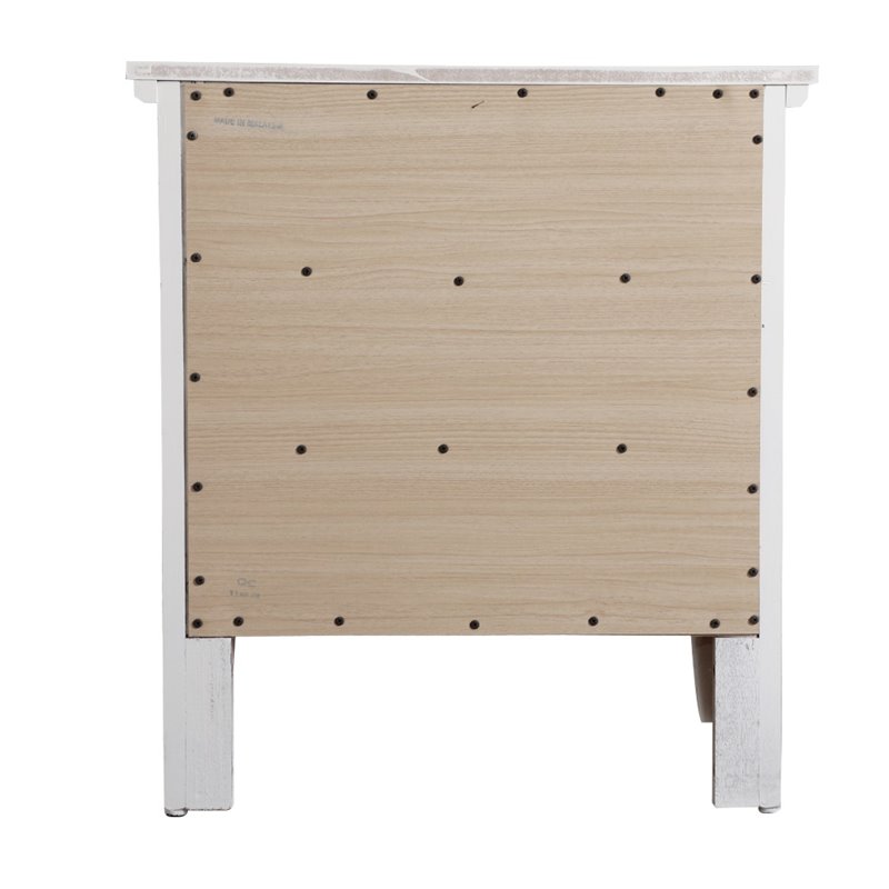 Home Square 2-Piece Set with 4-Drawer TV Stand & 3-Drawer Nightstand in White