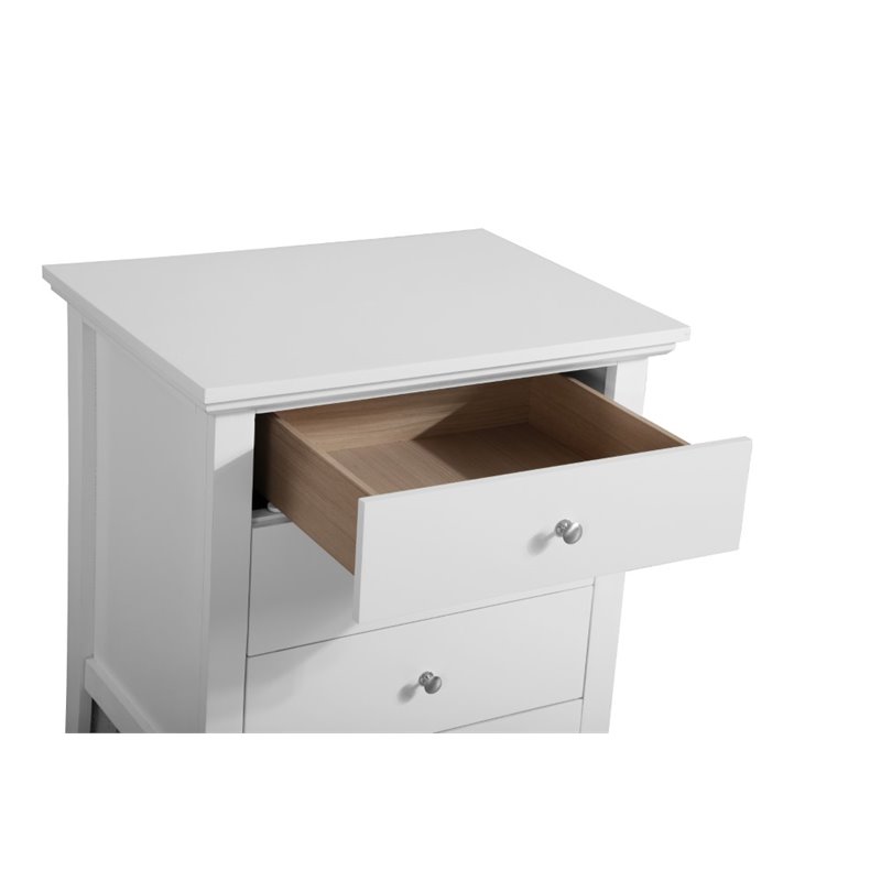 Home Square 2-Piece Set with 4-Drawer TV Stand & 3-Drawer Nightstand in White