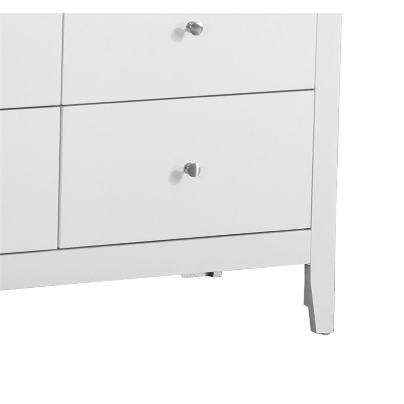 Home Square 2-Piece Set with 4-Drawer TV Stand & 3-Drawer Nightstand in White