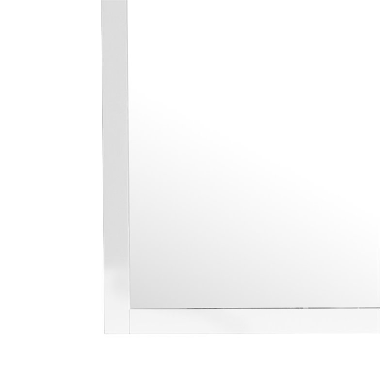 Home Square 2-Piece Set with 4-Drawer TV Stand and Mirror in White