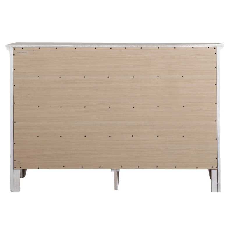 Home Square 2-Piece Set with 8-Drawer Dresser and Mirror in White