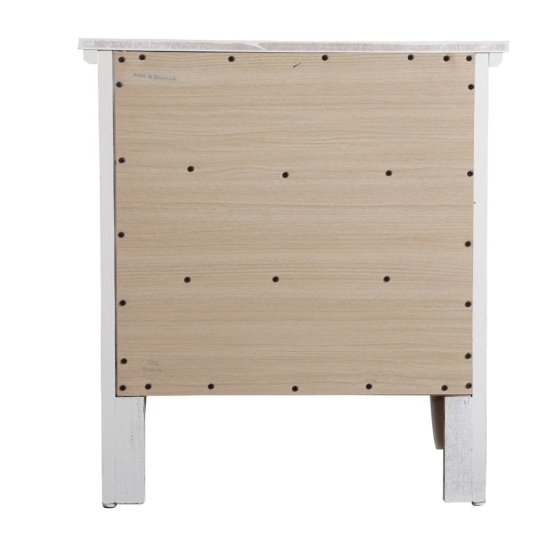 Home Square 2-Piece Set with Full Panel Bed and 3-Drawer Nightstand in White