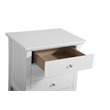 Home Square 2-Piece Set with Full Panel Bed and 3-Drawer Nightstand in White