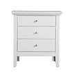 Home Square 2-Piece Set with Full Panel Bed and 3-Drawer Nightstand in White