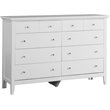 Home Square 3-Piece Set with Full Panel Bed 8-Drawer Dresser 3-Drawer Nightstand