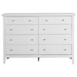 Home Square 3-Piece Set with Full Panel Bed 8-Drawer Dresser 3-Drawer Nightstand
