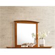 Home Square 3-Piece Set with 3-Drawer Nightstand Mirror 5-Drawer Chest in Oak