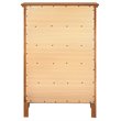 Home Square 2-Piece Set with 3-Drawer Nightstand & 5-Drawer Chest in Oak