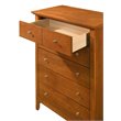 Home Square 2-Piece Set with 3-Drawer Nightstand & 5-Drawer Chest in Oak