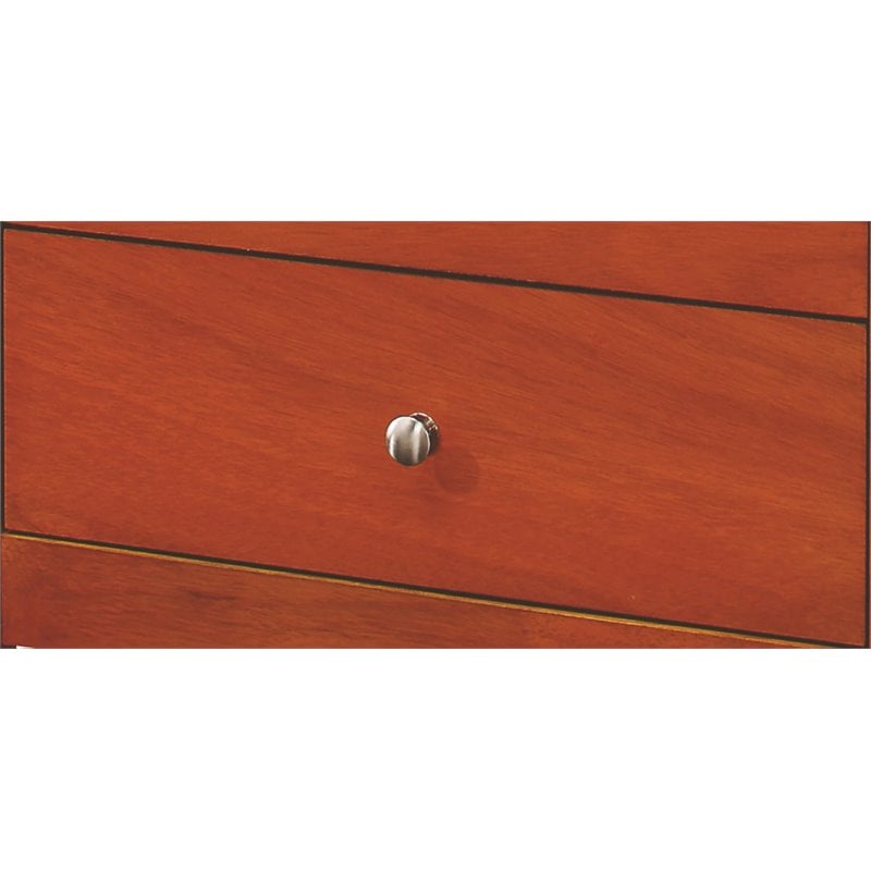 Home Square 2-Piece Set with 3-Drawer Nightstand & 5-Drawer Chest in Oak