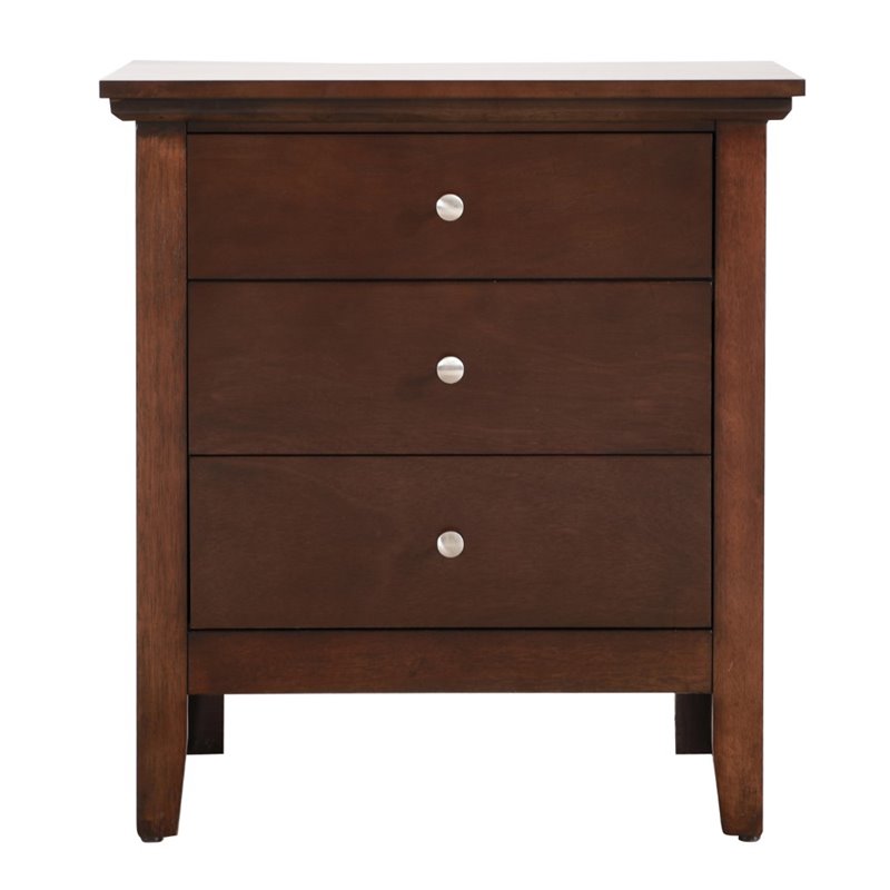 Home Square 2-Piece Set with 5-Drawer Chest 3-Drawer Nightstand in Cappuccino