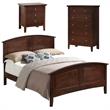 Home Square 3-Piece Set with Queen Bed 5-Drawer Chest & 3-Drawer Nightstand