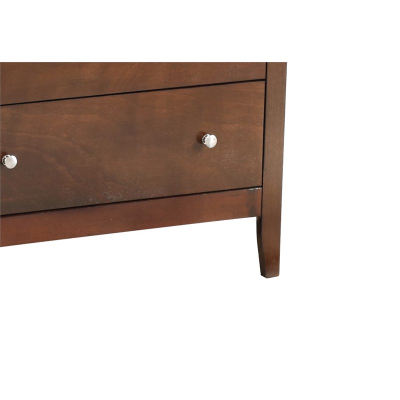Home Square 2-Piece Set with Full Panel Bed & 8-Drawer Dresser in Cappuccino