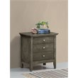 Home Square 2-Piece Set with 5-Drawer Chest and 3-Drawer Nightstand in Gray